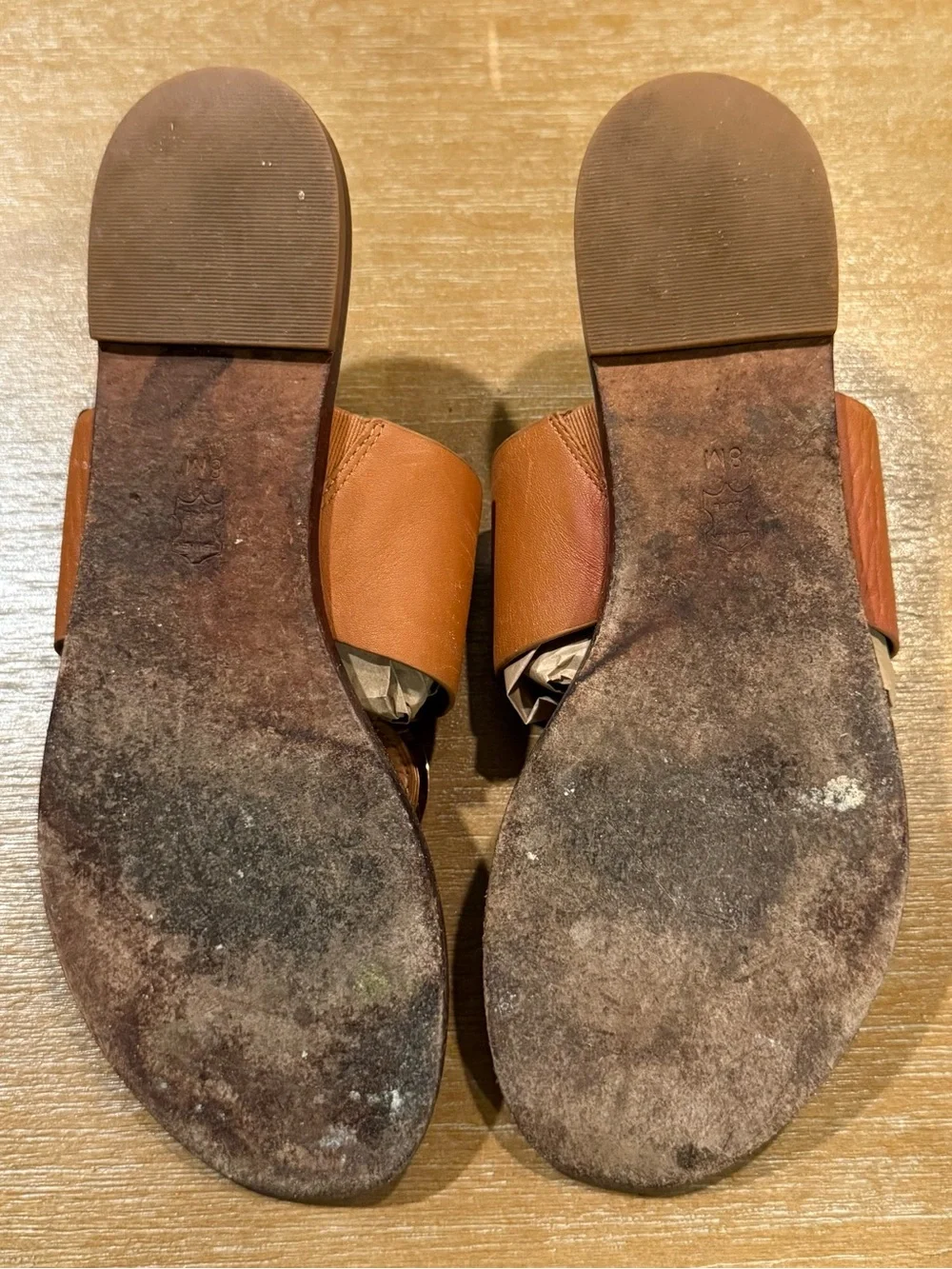 Tory Burch Patos Disc Thong Sandal Milled Calf Leather in MOU Sz 8